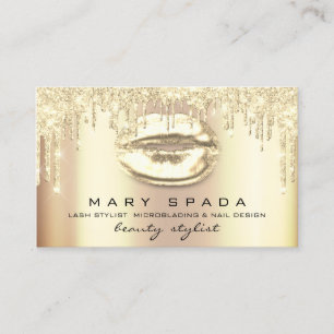 Makeup Eyebrows Lashes Gold Drives Kus Lips Visitekaartje