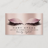 Makeup Eyebrows Lashes Pink SPA WELLNESS Nails Visitekaartje (Voorkant)