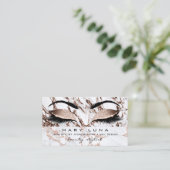 Makeup Eyebrows Lashes Roos Gold Marble Molten Visitekaartje (Staand voorkant)