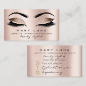 Makeup Eyebrows Lashes Roos Gold Pink Blush Visitekaartje (Voorkant / Achterkant)