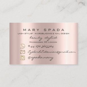 Makeup Eyebrows Lashes Roze druppels Sociale Visitekaartje