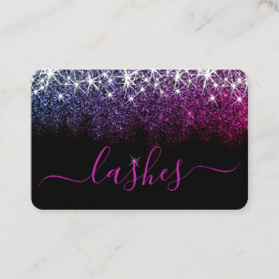 Makeup Eyelash Artis Luminous Pink Paars Glitter Visitekaartje
