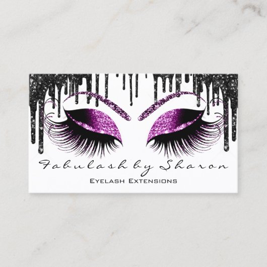 Makeup Eyelash Black Drift White Berry Paars Visitekaartje (Voorkant)