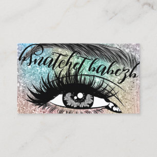 Makeup Eyelash Brows QRCode Logo Glitter Visitekaartje
