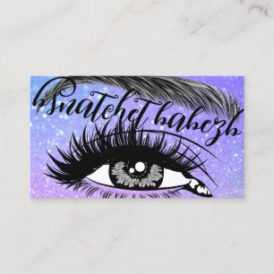 Makeup Eyelash Brows QRCode Logo Holographic Visitekaartje
