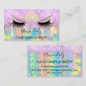 Makeup Eyelash-microbladdruppels Lotus Paars Busin Visitekaartje (Voorkant / Achterkant)