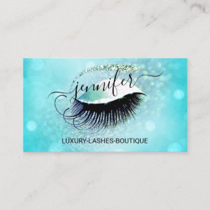 Makeup Eyelash QR Code Ocean Glitter Eye Diamond Visitekaartje