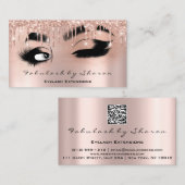 Makeup Eyelash QRCODE Micorblade Brow Roos Drivers Visitekaartje (Voorkant / Achterkant)