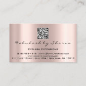 Makeup Eyelash QRCODE Micorblade Brow Roos Drivers Visitekaartje (Achterkant)