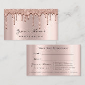 Makeup Eyes Lashes 3D Roos Drip Appointcard Afsprakenkaartje (Voorkant / Achterkant)