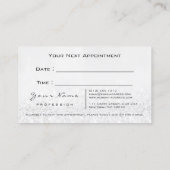 Makeup Eyes Lashes White Grey Appointment Card Afsprakenkaartje (Achterkant)
