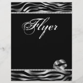 Makeup Flyer Hair Salon Nail Zebra Silver en Gold (Achterkant)