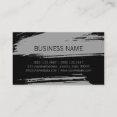 Makeup Haar Style Modern Grey Bruske Visitekaartje (Achterkant)