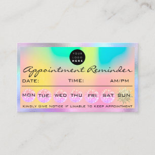 Makeup Hair Appointment Herinneringsmodule Logo Visitekaartje