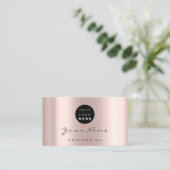 Makeup Hair Dresser Roos Modern Appointment Logo Afsprakenkaartje (Staand voorkant)