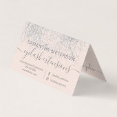 Makeup hair Silver Glitter pastel eye aftercare Visitekaartjes (Achterkant)