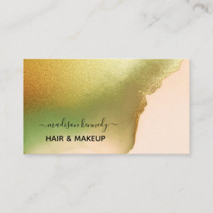 Makeup Hair Stylist Chartreuse New Tech Abstract Visitekaartje