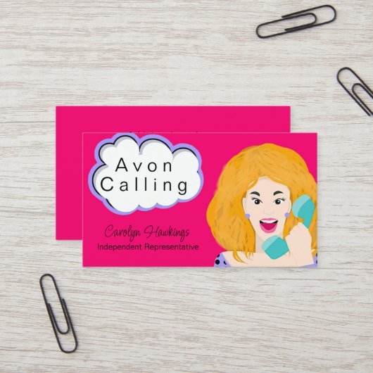 Makeup Independent Rep Avon Visitekaartje (Voorkant / Achterkant in situ)