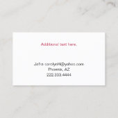 Makeup Independent Rep Jafra Visitekaartje (Achterkant)