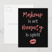 Makeup is kunst Beauty is geest Briefkaart (Voorkant / Achterkant)