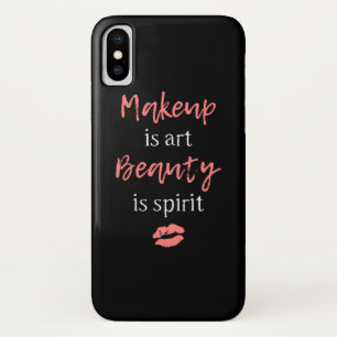 Makeup is kunst Beauty is geest iPhone X Hoesje