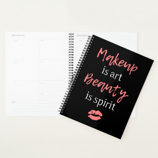 Makeup is kunst Beauty is geest Planner (Display)