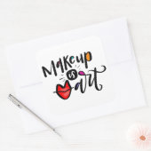 Makeup is kunst vierkante sticker (Envelop)