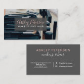 Makeup kit foto's make-up typografie visitekaartje (Voorkant / Achterkant)