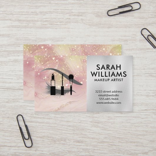 Makeup Kit | Oogas | Gold Star Dust Visitekaartje (Voorkant / Achterkant in situ)