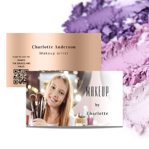 Makeup kunstenaar foto schoonheid QR code Visitekaartje
