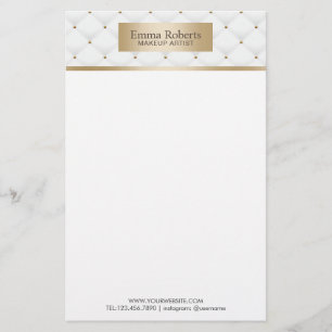 Makeup kunstenaar Gold Label Luxury Quilts Bauty S Briefpapier