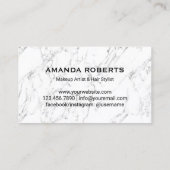 Makeup kunstenaar Gold Lips Modern Turquoise Marbl Visitekaartje (Achterkant)