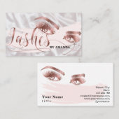 Makeup kunstenaar Lash Eyebrow Eyes Lashes Roos Go Visitekaartje (Voorkant / Achterkant)