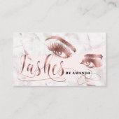 Makeup kunstenaar Lash Eyebrow Lashes Marble Roos Visitekaartje (Voorkant)