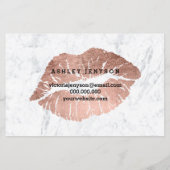 Makeup kunstenaar lips roos gouden marteling flyer (Achterkant)