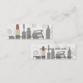 Makeup kunstenaar moderne wervelkolom feministisch mini visitekaartje (Voorkant / Achterkant)