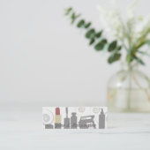 Makeup kunstenaar moderne wervelkolom feministisch mini visitekaartje (Staand voorkant)