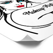 Makeup kunstenaar Rosie de riveter omhoog Poster (Hoek)