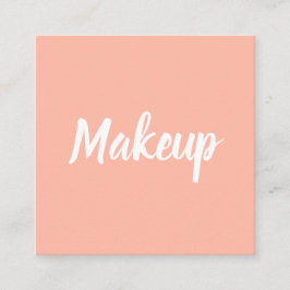 Makeup kunstenaar/salon typografie eenvoudige tren vierkante visitekaartje