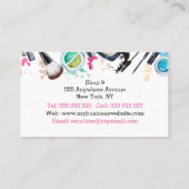 Makeup kunstenaar trendy waterverf modern salon visitekaartje (Achterkant)