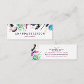 Makeup kunstenaar trendy waterverf moderne spa sal mini visitekaartje (Voorkant / Achterkant)