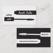 Makeup kunstenaar visitekaartjes zwart-wit (Voorkant / Achterkant)