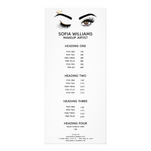Makeup kunstenaar Wink Eye Beauty Salon Lash Exten Reclamekaart