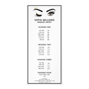 Makeup kunstenaar Wink Eye Beauty Salon Lash Exten Reclamekaart