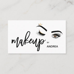 Makeup kunstenaar Wink Eye Beauty Salon Lash Exten Visitekaartje