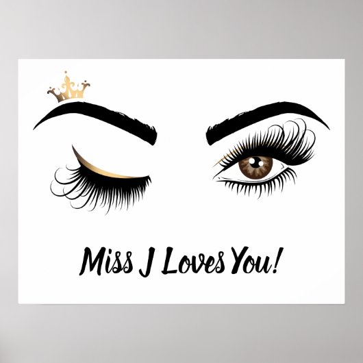 Makeup kunstenaar Wink Eye Queen Crown Lash Extens Poster (Voorkant)