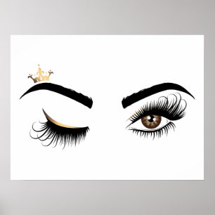 Makeup kunstenaar Wink Eye Queen Crown Lash Extens Poster
