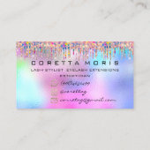 Makeup Lashes Appointment Herinnering Holografen R Visitekaartje (Achterkant)