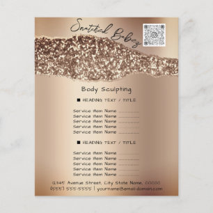 Makeup Lashes Beauty Hair Salon QR LOGO Flyer