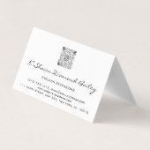 Makeup Lashes Black Drift QR Code White Insert Visitekaartjes (Achterkant)